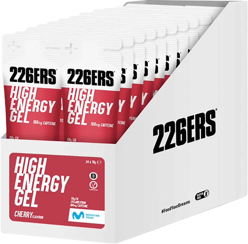 High Energy Gel 160mg Koffein Kirsche 24x76g