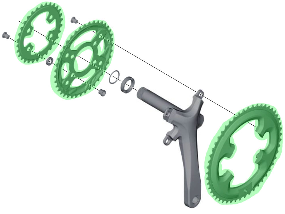 Shimano TIAGRA FC-4703 Chainring Chainring 10-speed | Bike-Discount