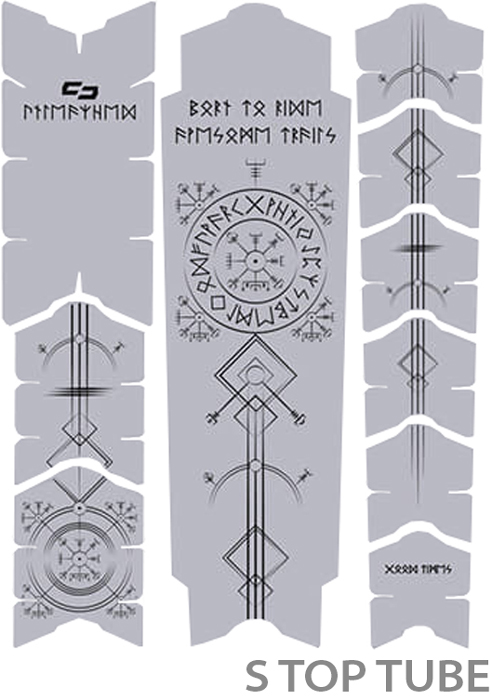unleazhed 20117770 Unscratch Frame Rahmenschutzfolie - Runes of Shred Black Matt 2.jpg