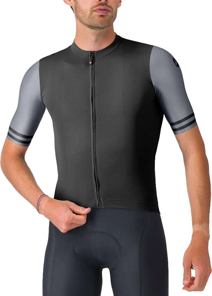 Castelli Prologo 7 Jersey in Bordeaux/Ivory/Passion Fruit