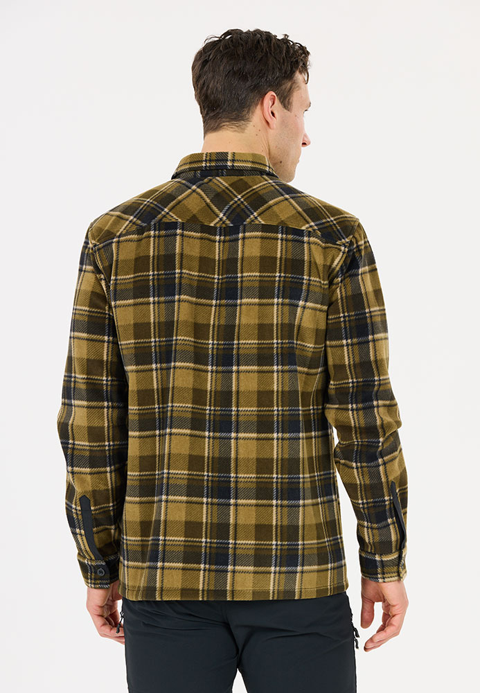 Astrali Checked - Fleece Top Dark Olive