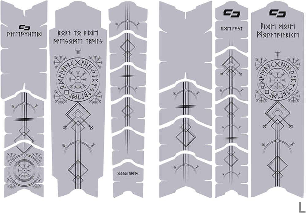 unleazhed 20117770 Unscratch Frame Rahmenschutzfolie - Runes of Shred Black Matt 4.jpg