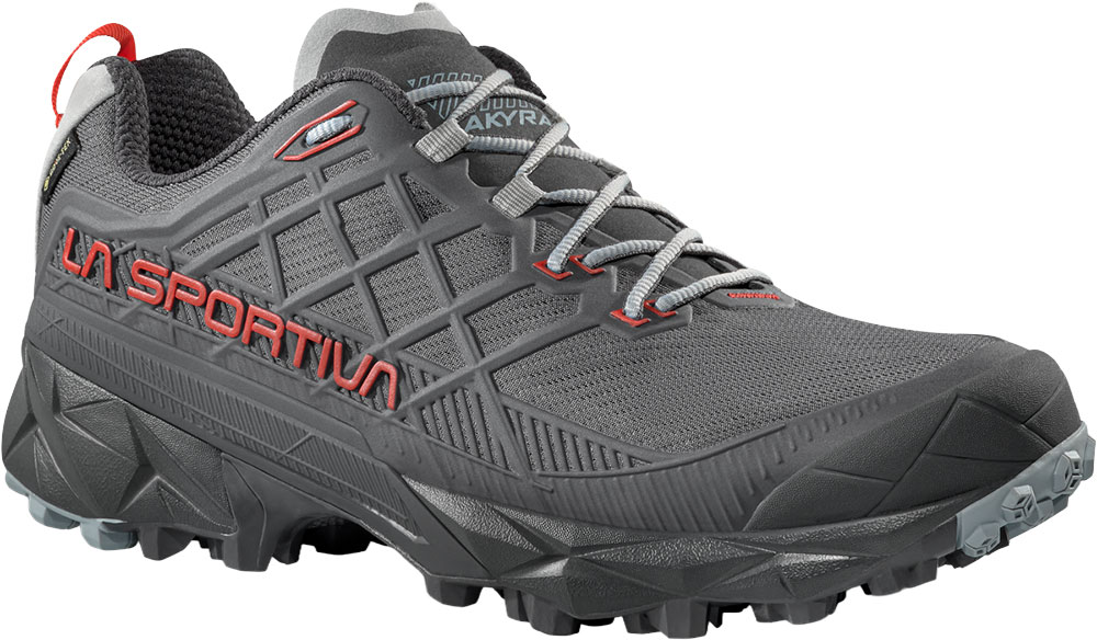 Akyra II GTX - Zapatillas de trail running en color Carbon/Mountain Red
