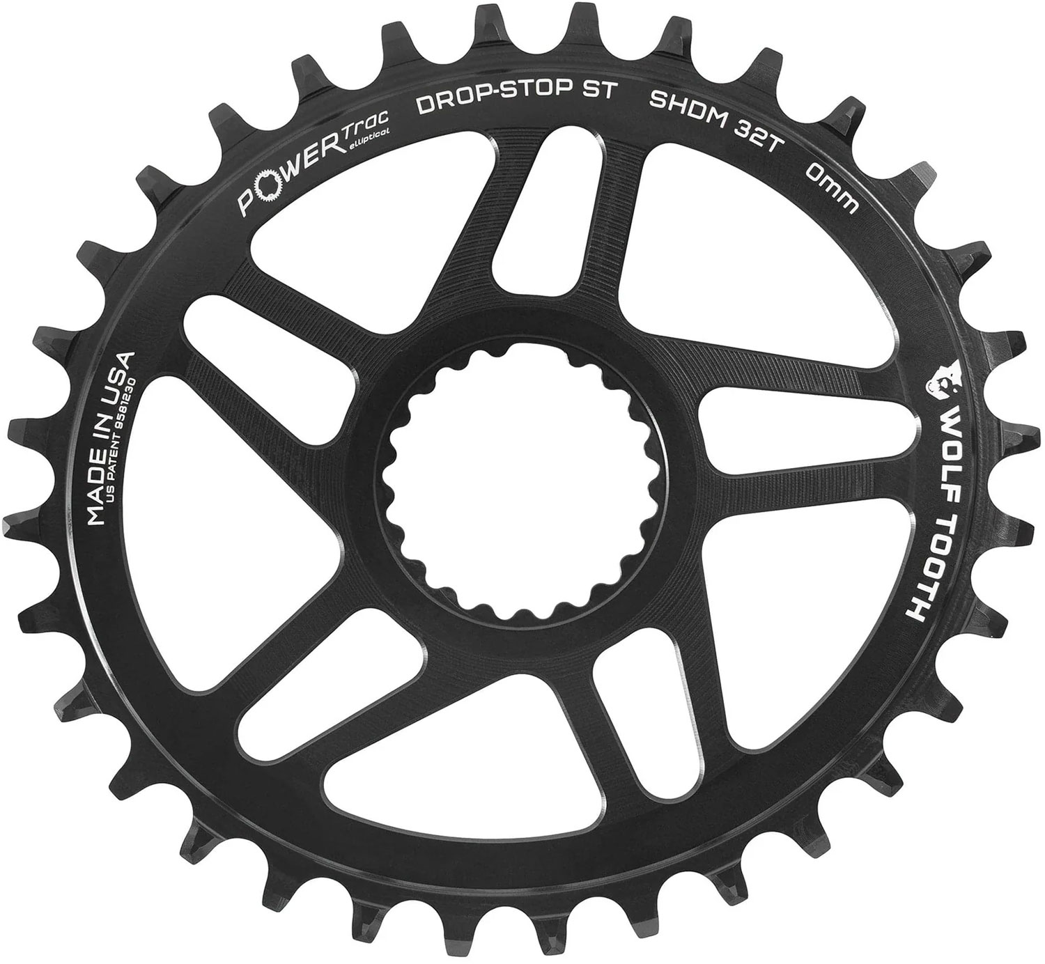 Plaque de chaîne PowerTrac Elliptical Shimano Direct Mount