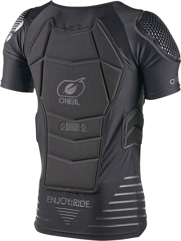 STV - Camiseta con protecciones, negra