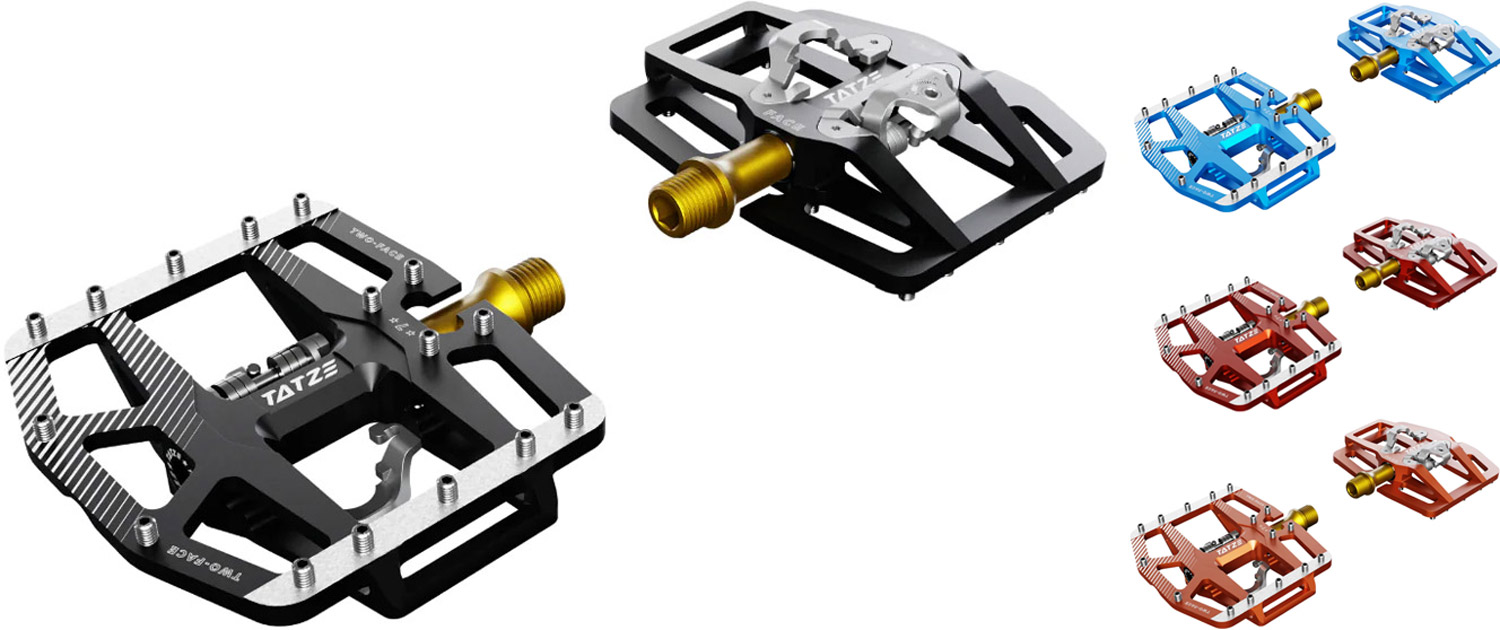 TWO-FACE² titanium combi pedals