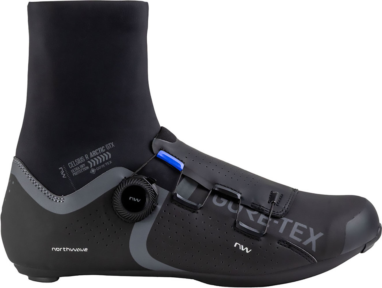 Celsius R Arctic GTX - Winter Rennradschuhe Black/Dark Grey