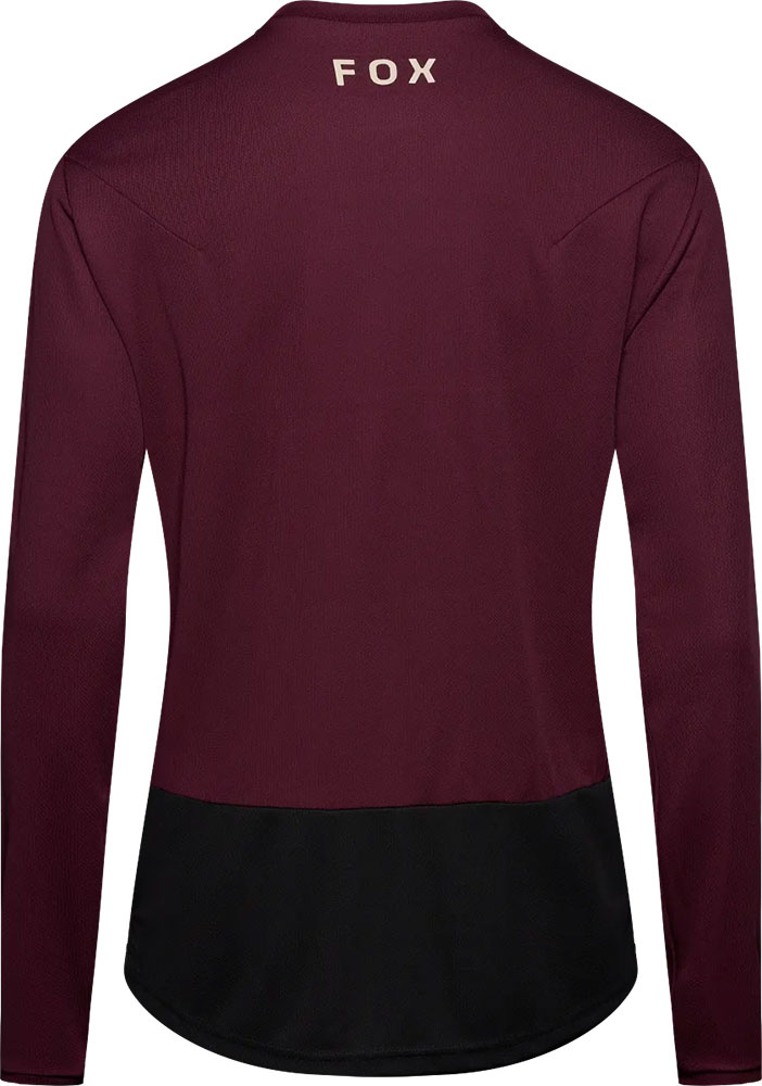 Ranger Fox Head – MTB Long-Sleeved Jersey Dark Maroon