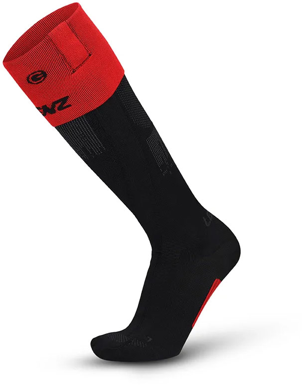 Heat sock 7.1 Toe Cap Compression – skarpety z ogrzewaniem, czarne/czerwone
