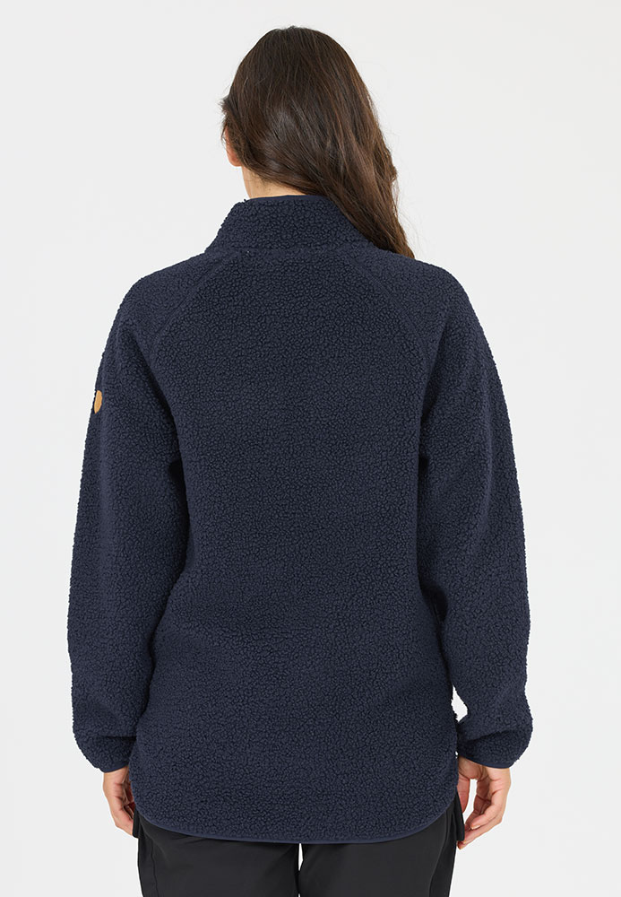 Pioneer Teddy - Veste polaire pour femme, style blazer, bleu marine