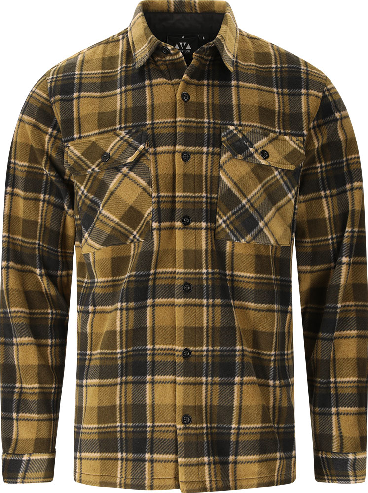 Astrali Checked - Fleece Top Dark Olive