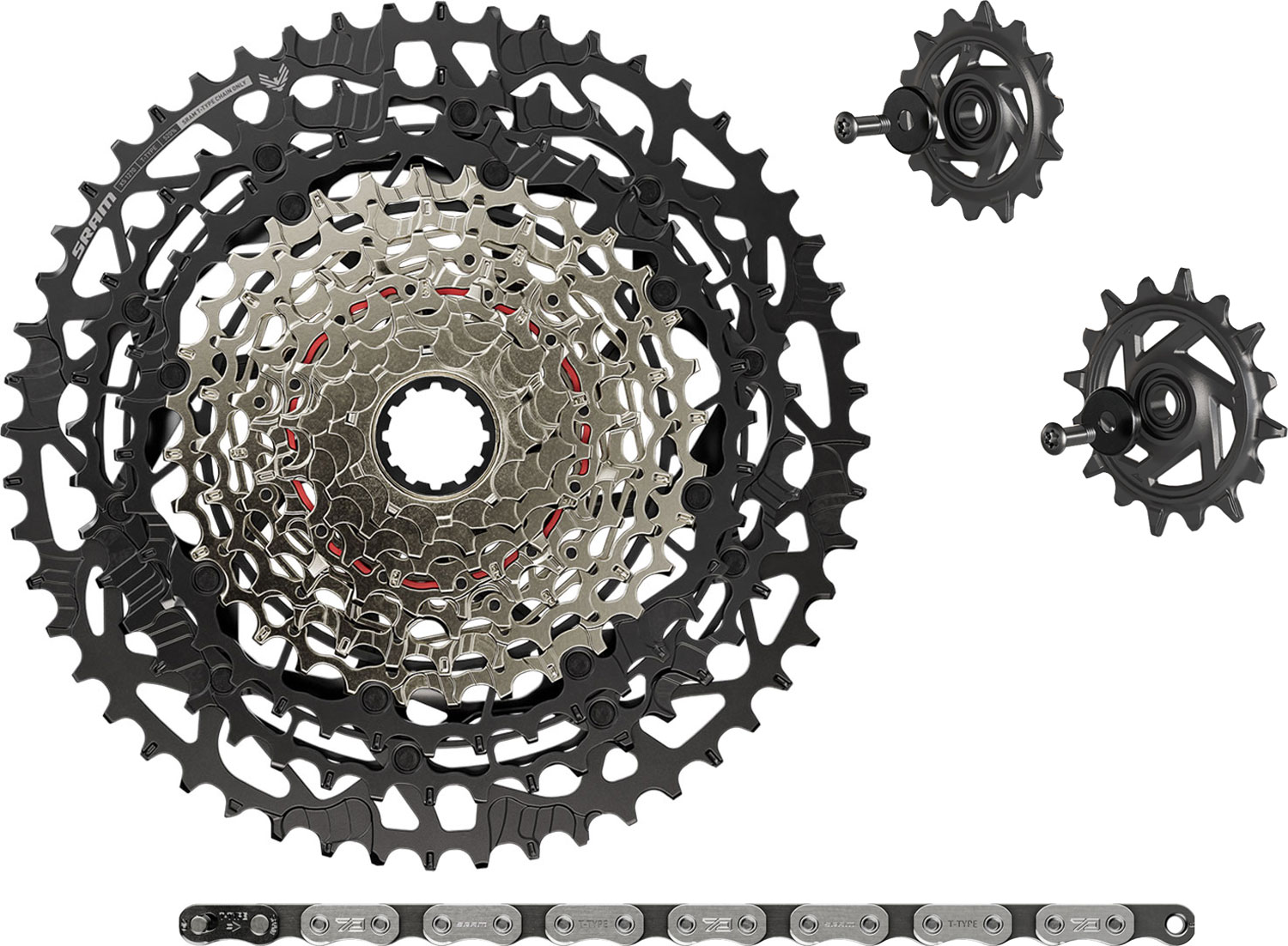 SRAM GX Eagle XG-1275 Cassette 10-52T+GX Eagle Chain 12-speed Wear