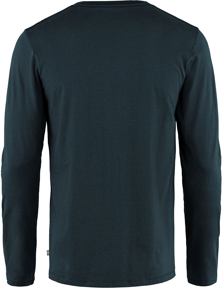 Camiseta de manga larga «Forever Nature Badge» en azul marino oscuro