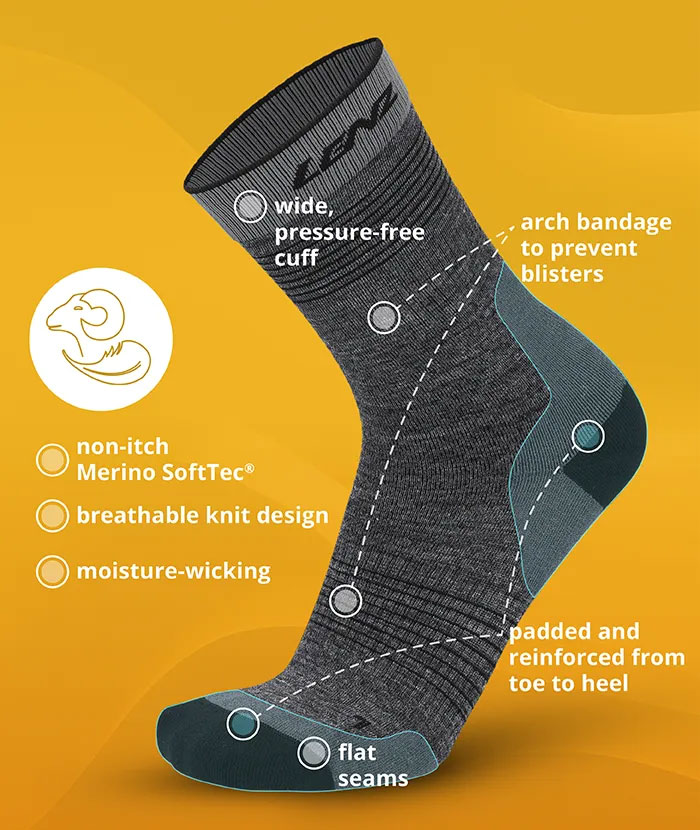 Think About Merino Outdoor 1 - Trekkingsocken darkgrey