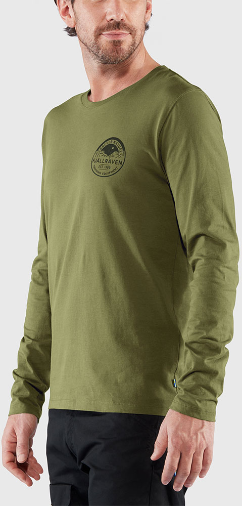 Camiseta de manga larga Forever Nature Badge - Caper Green