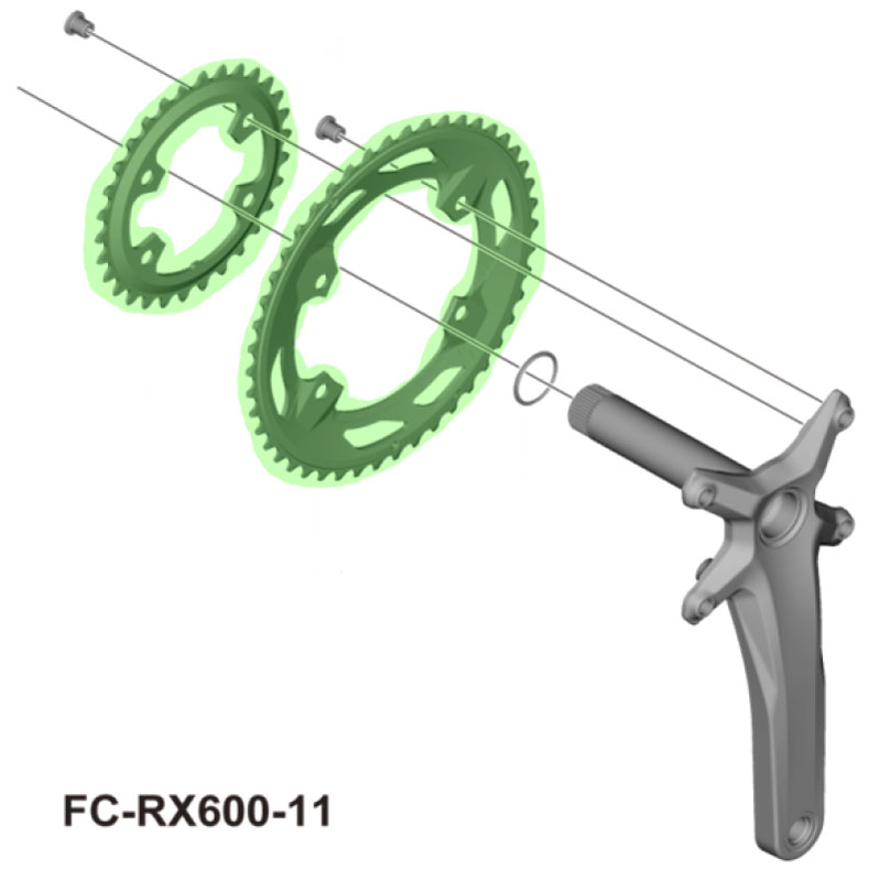 Shimano GRX FC-RX600 2x10/11-speed Chainring Chainring 10-speed