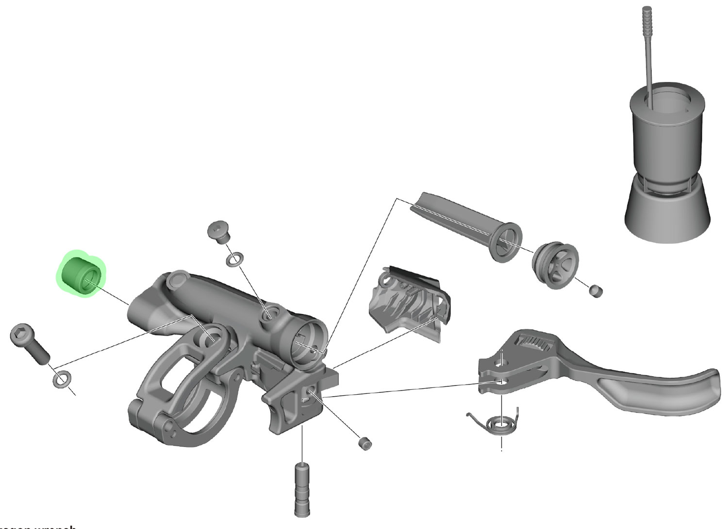 Tapa para tornillo de latiguillo de freno XTR/XT/GRX/CUES 