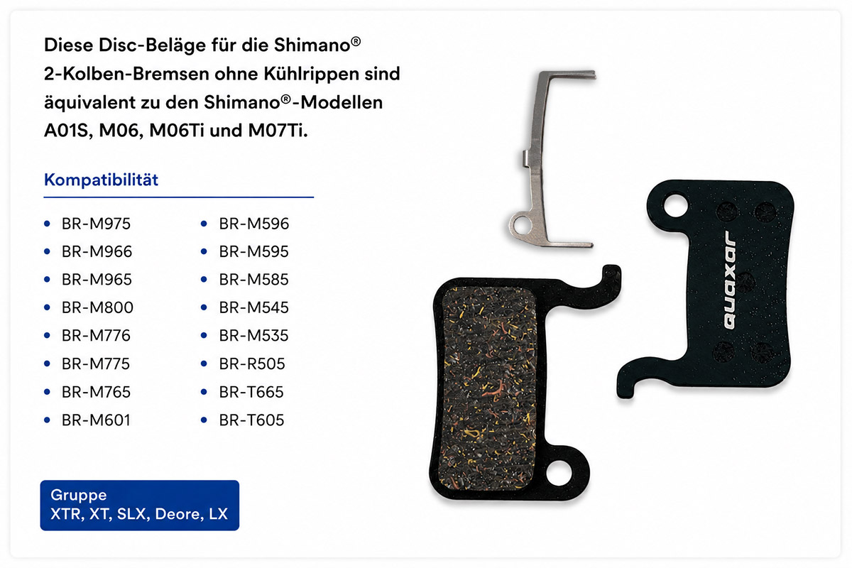 Okładziny tarczowe do Shimano XTR/XT/SLX/Deore/LX A01S/M06