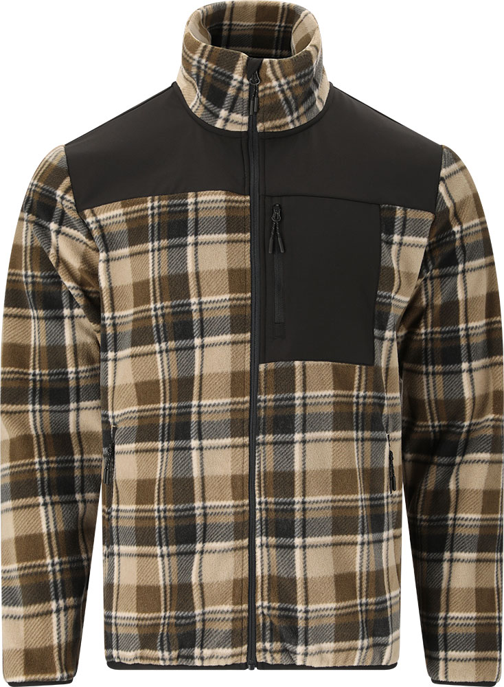 Astrali Checked - Fleecejacke Teak