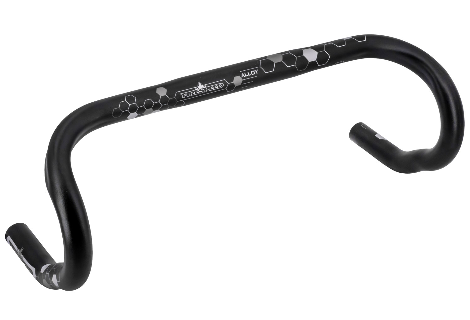 Manillar de carretera FIRESPEED F-7DBC aluminio 7075 Ø26 negro