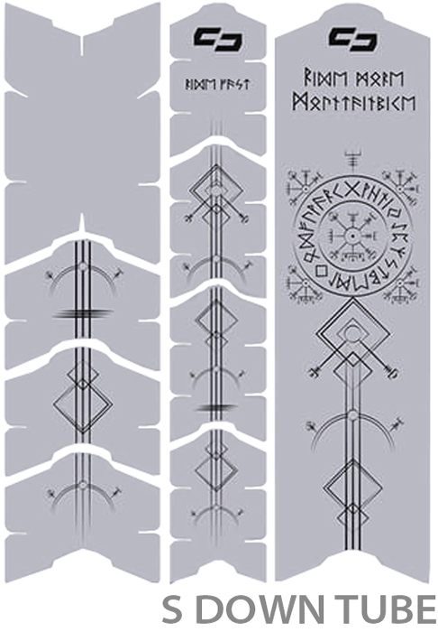unleazhed 20117770 Unscratch Frame Rahmenschutzfolie - Runes of Shred Black Matt 3.jpg
