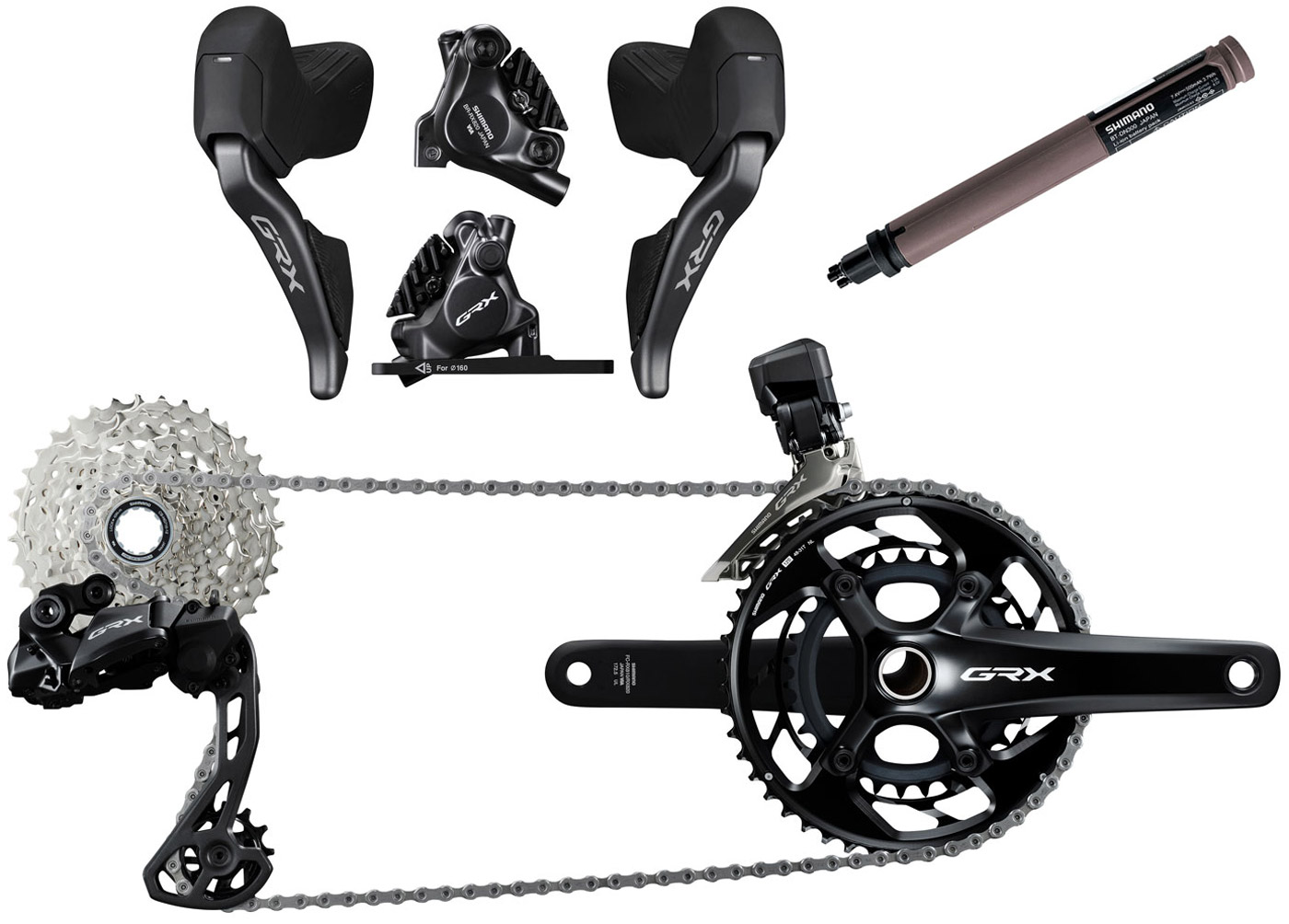 Shimano GRX Di2 RX825 2x12-speed Group Disc Group Sets | Bike-Discount