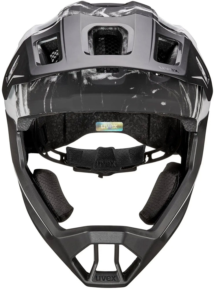react jr - Casco integral juvenil negro-blanco mate