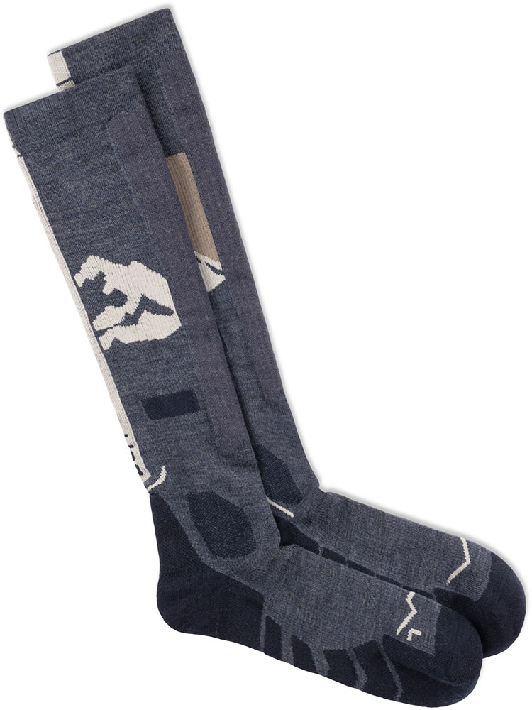 Mérino Heavyweight Over the Calf - Chaussettes de ski Blue