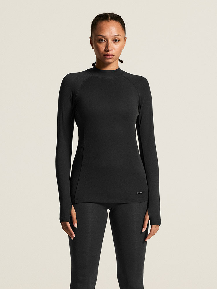 Thermal Base Layer – Women’s Long-Sleeved Functional Base Layer, Black