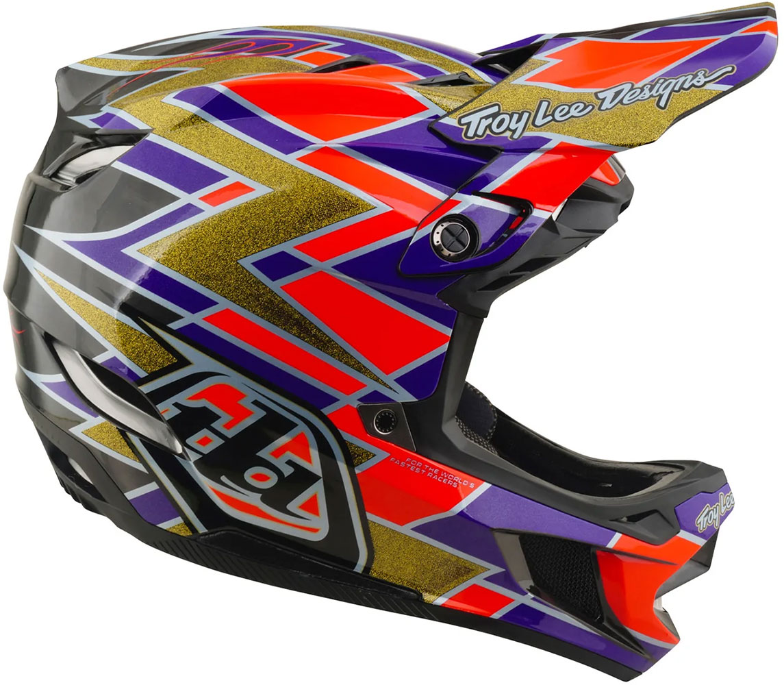 D4 Carbon Flush - Casco integrale viola