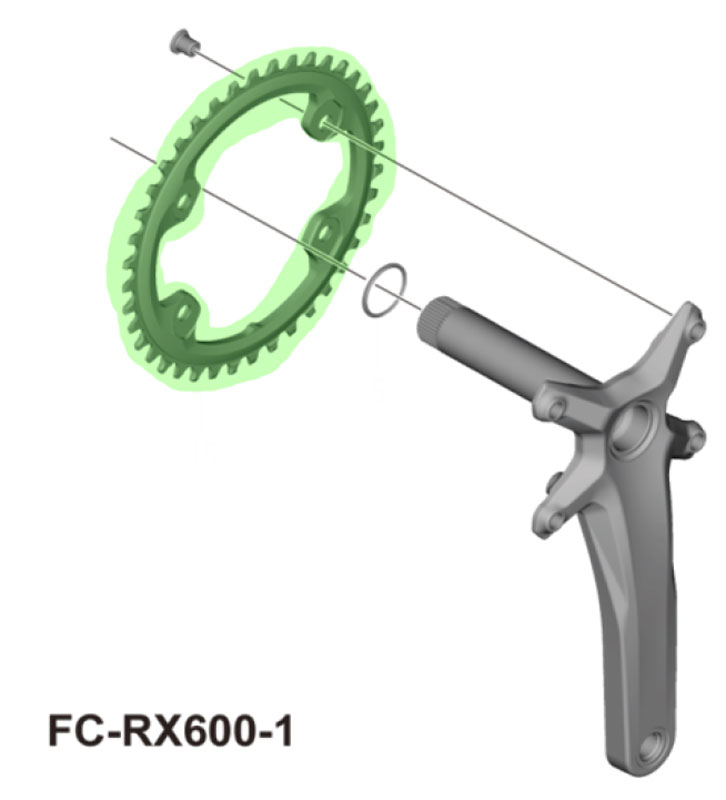 Shimano GRX FC-RX600 1x11-speed Chainring Chainring 11-speed