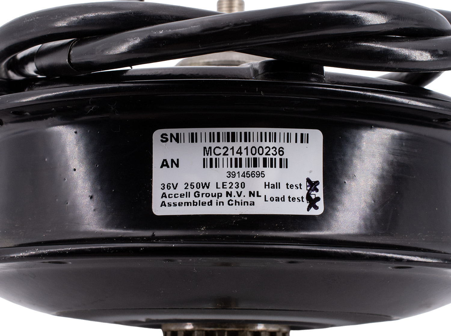 Motor buje delantero LE230 250 W 36V 9x100mm 36 agujeros negro TOP-DEAL