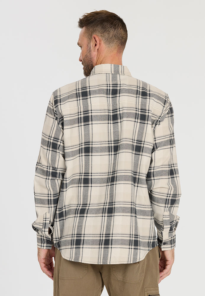 Bargo Checked – koszula flanelowa Ombre Blue