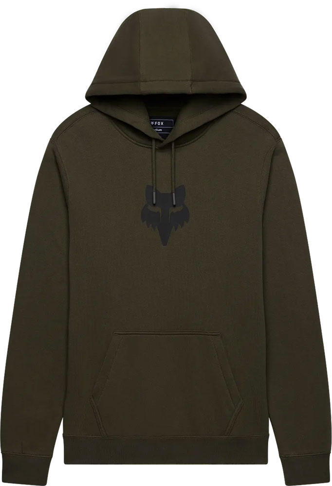 Fleece Fox Head - Sweat à capuche vert olive