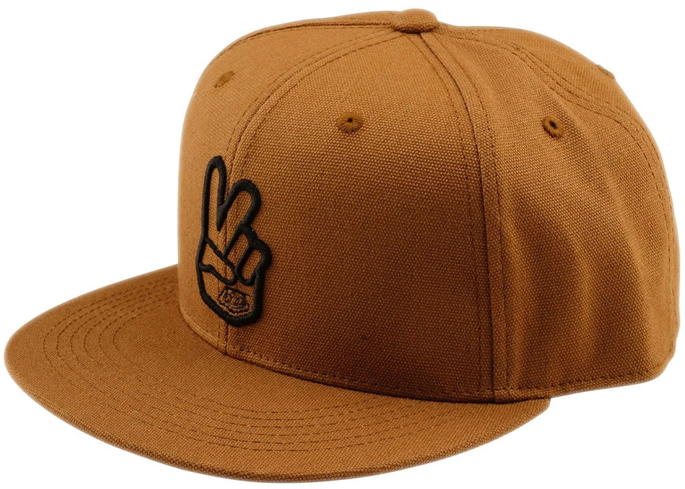 Flat Bill Snapback Peace - Kappe Sienna