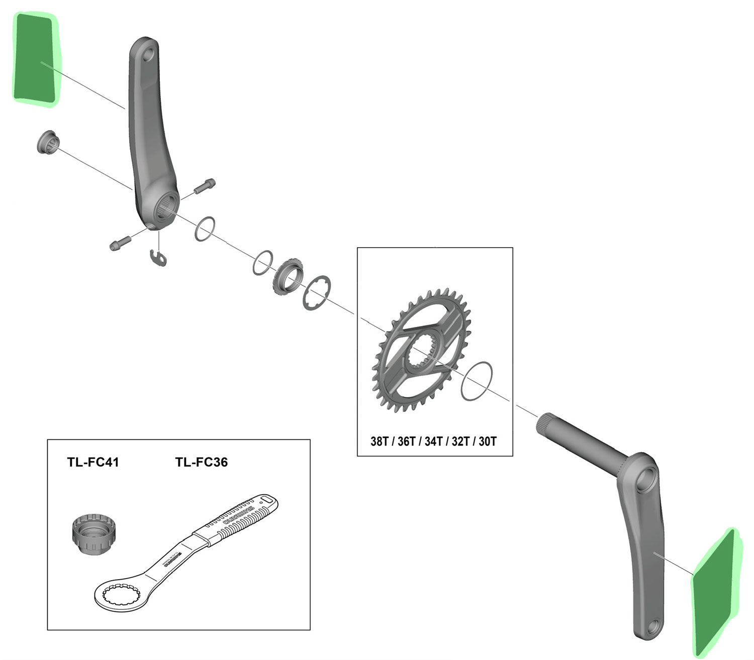 Protective sticker for XTR FC-M9200/M9220 (2 pieces)