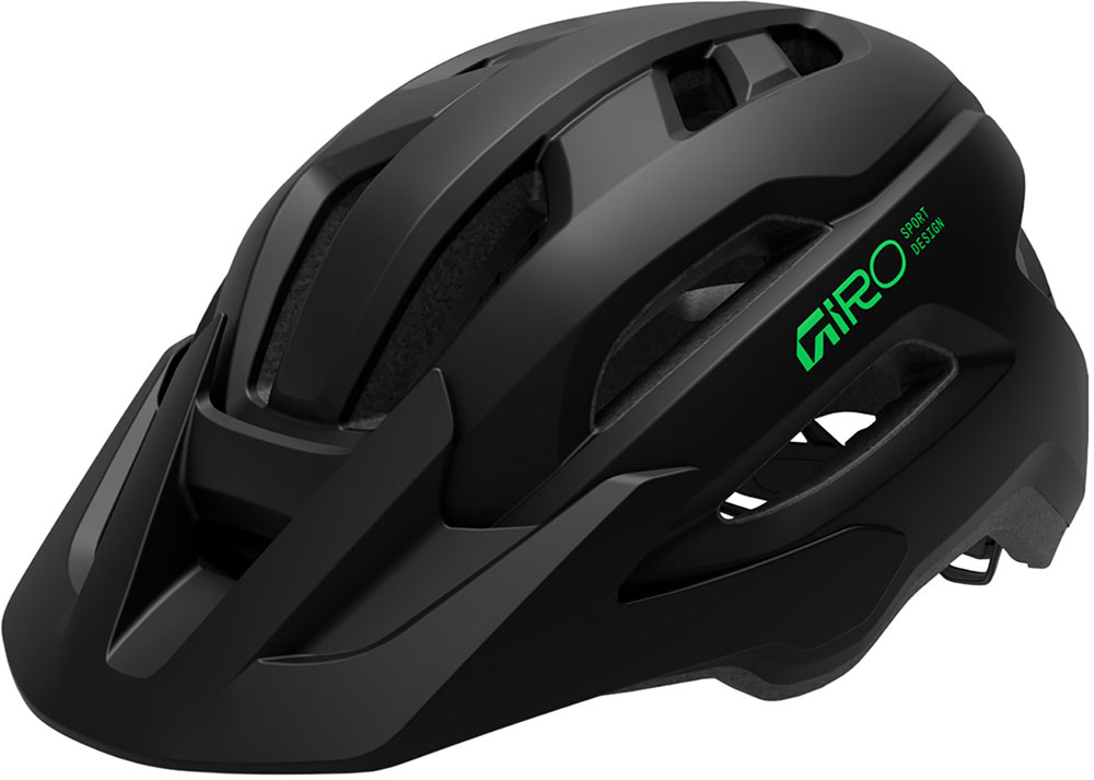 Fixture II matte black green (50-57 cm) - Youth MTB helmet