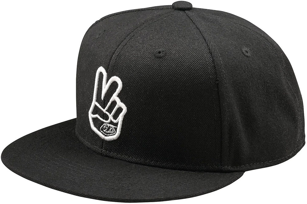Flat Bill Snapback Peace - Kappe Black