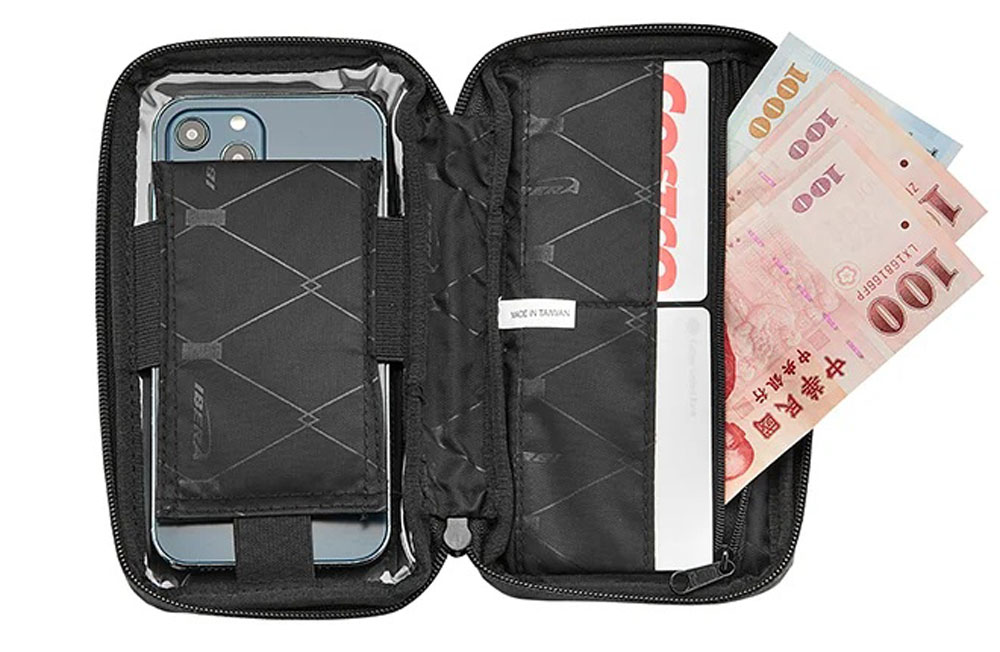 IB-PB28 Universal Smartphone Wallet inkl. Q6 Lenkerklemmung mit MiniBar