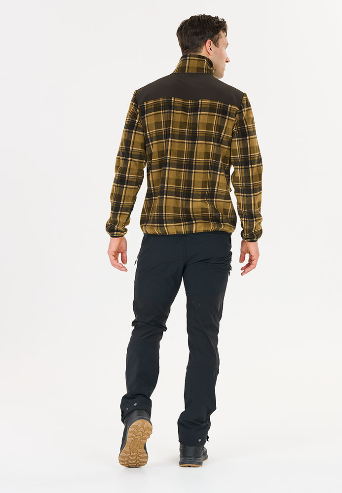 Astrali Checked - Fleecejacke Dark Olive