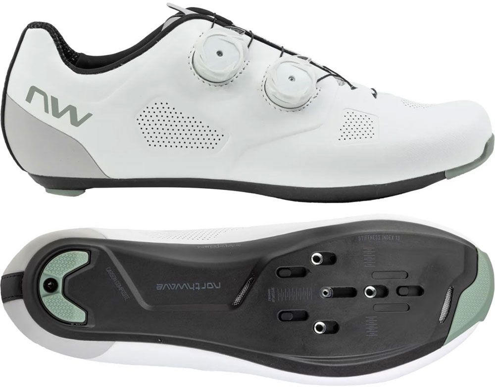 ARTICLES DE DEUXIÈME CHOIX / Revolution - Chaussures de vélo de course Blanc/Gris clair 44