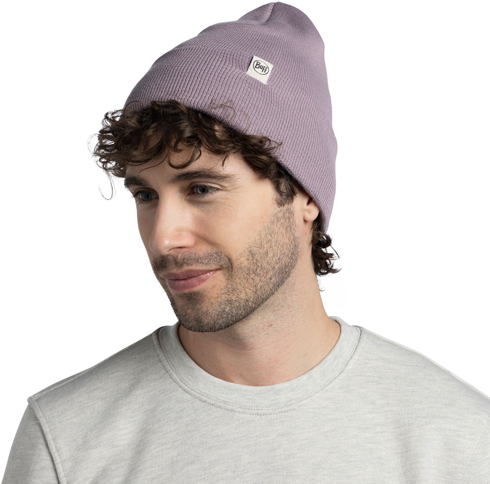 Knitted Beanie ERVINY - Liliowa czapka