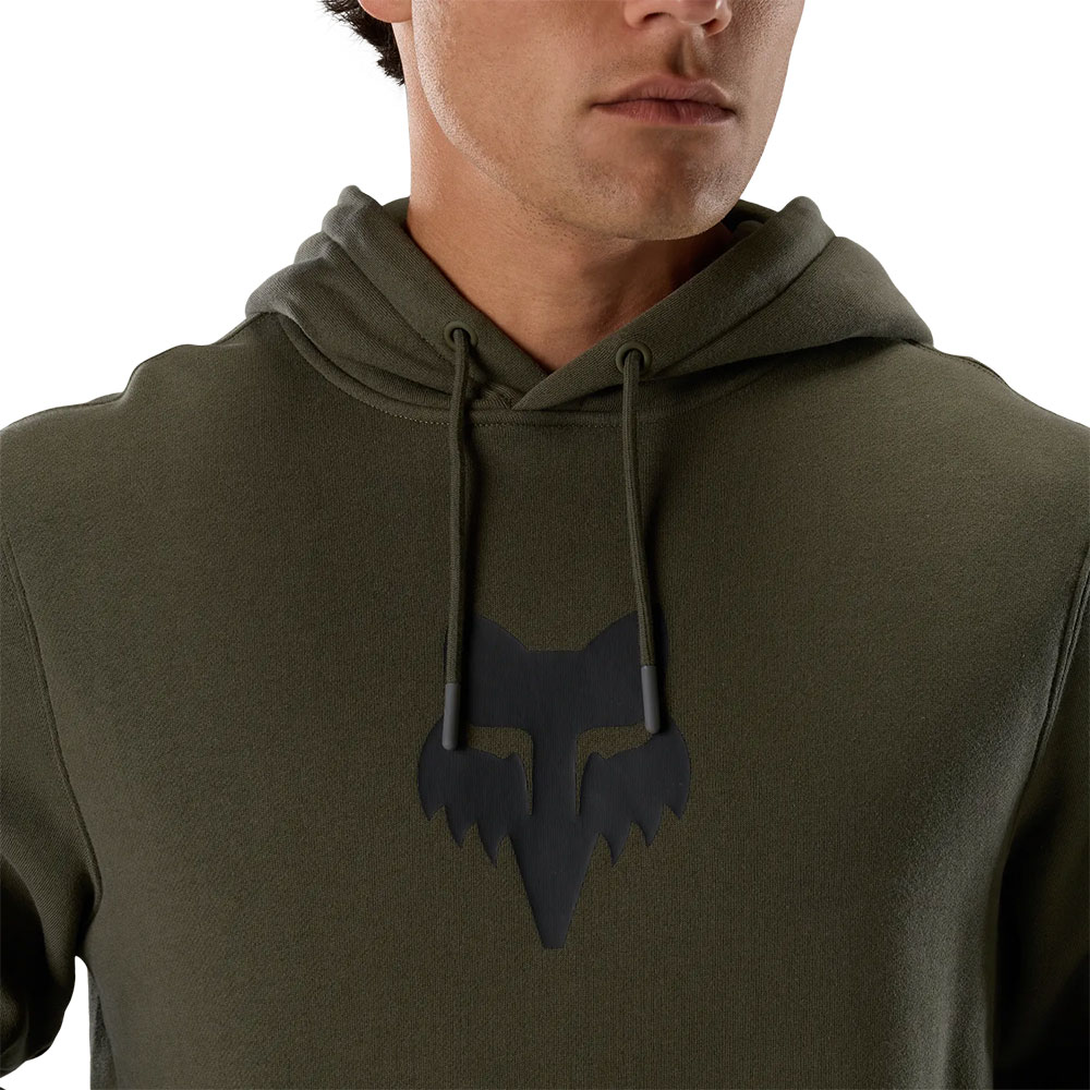 Fleece Fox Head - Sweat à capuche vert olive