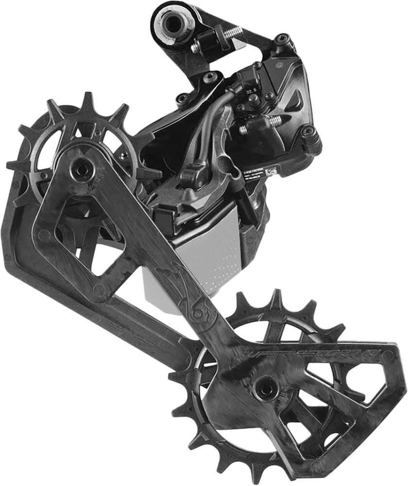 Dérailleur Arrière Campagnolo Super Record 12V Sans Fil, Carbone, Cage Moyenne