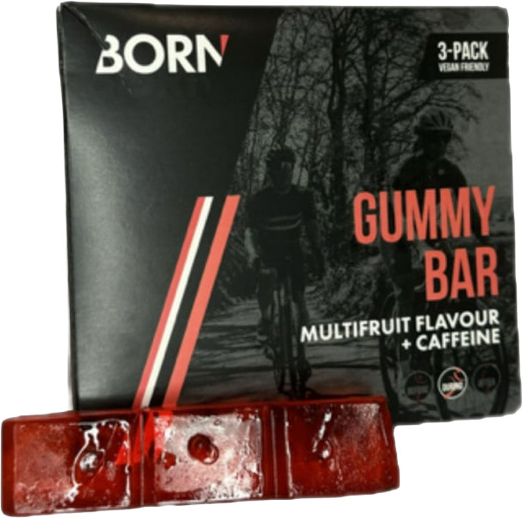 Barre gélifiée Multifruits + caféine, lot de 3