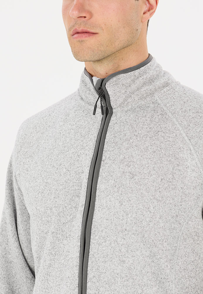 Wolven - Giacca in pile grigio chiaro melange