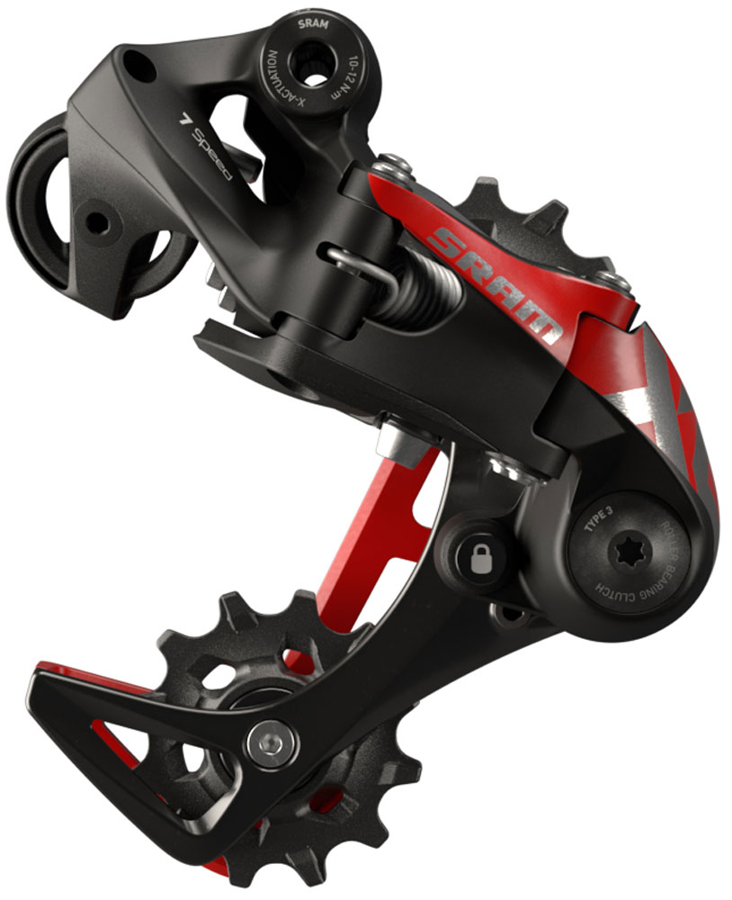 SRAM X01 DH 7-Speed Rear Derailleur Red Medium Cage 7/8-speed