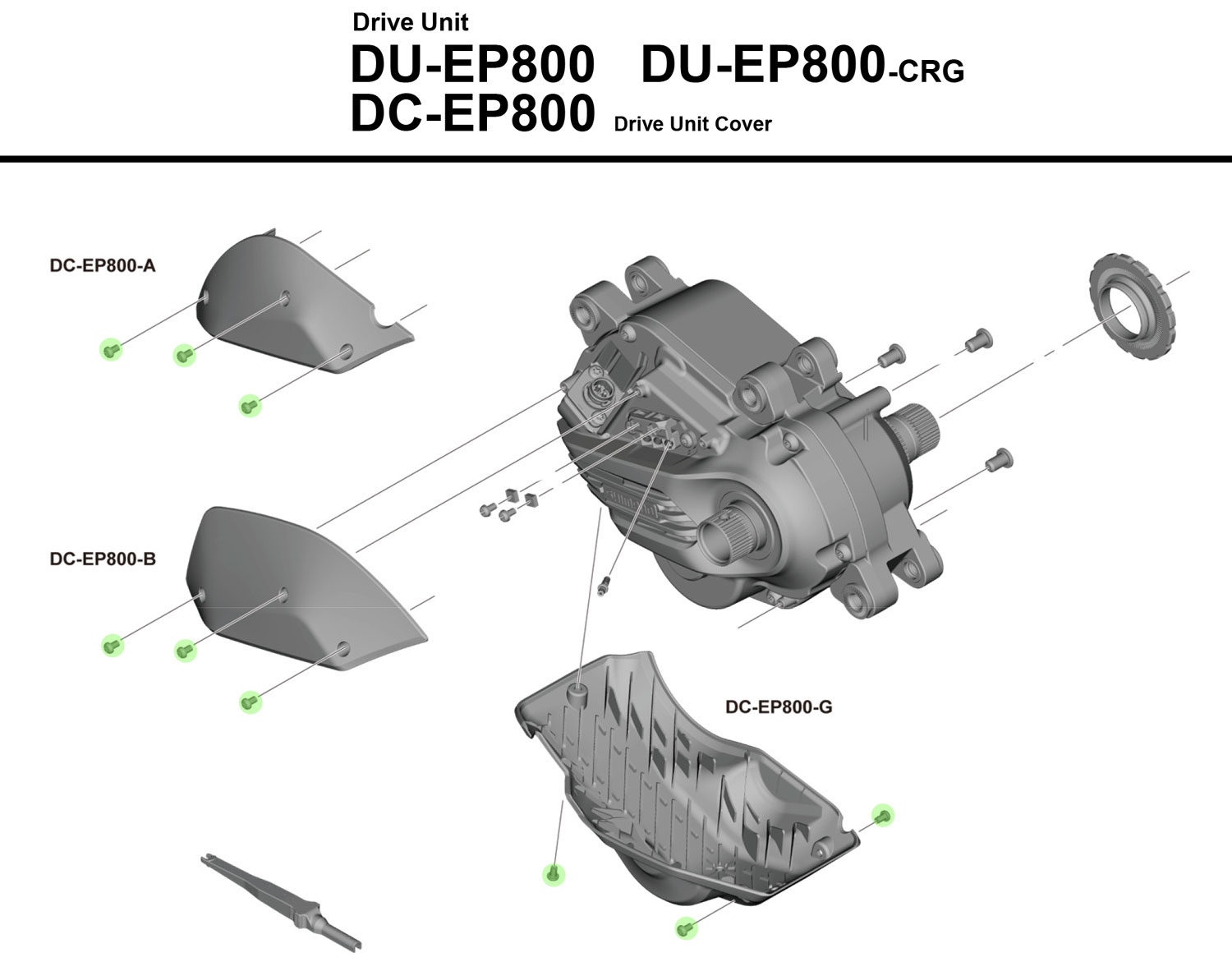 Tornillos de fijación para cubierta de e-bike DC-EP801/EP800