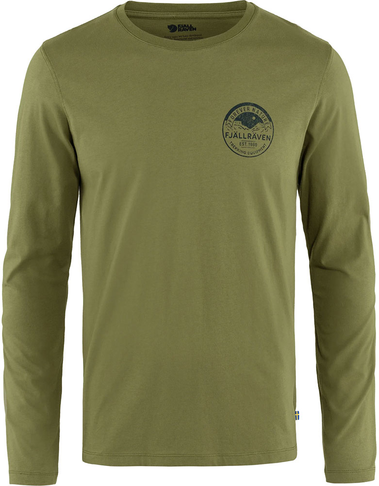 Camiseta de manga larga Forever Nature Badge - Caper Green