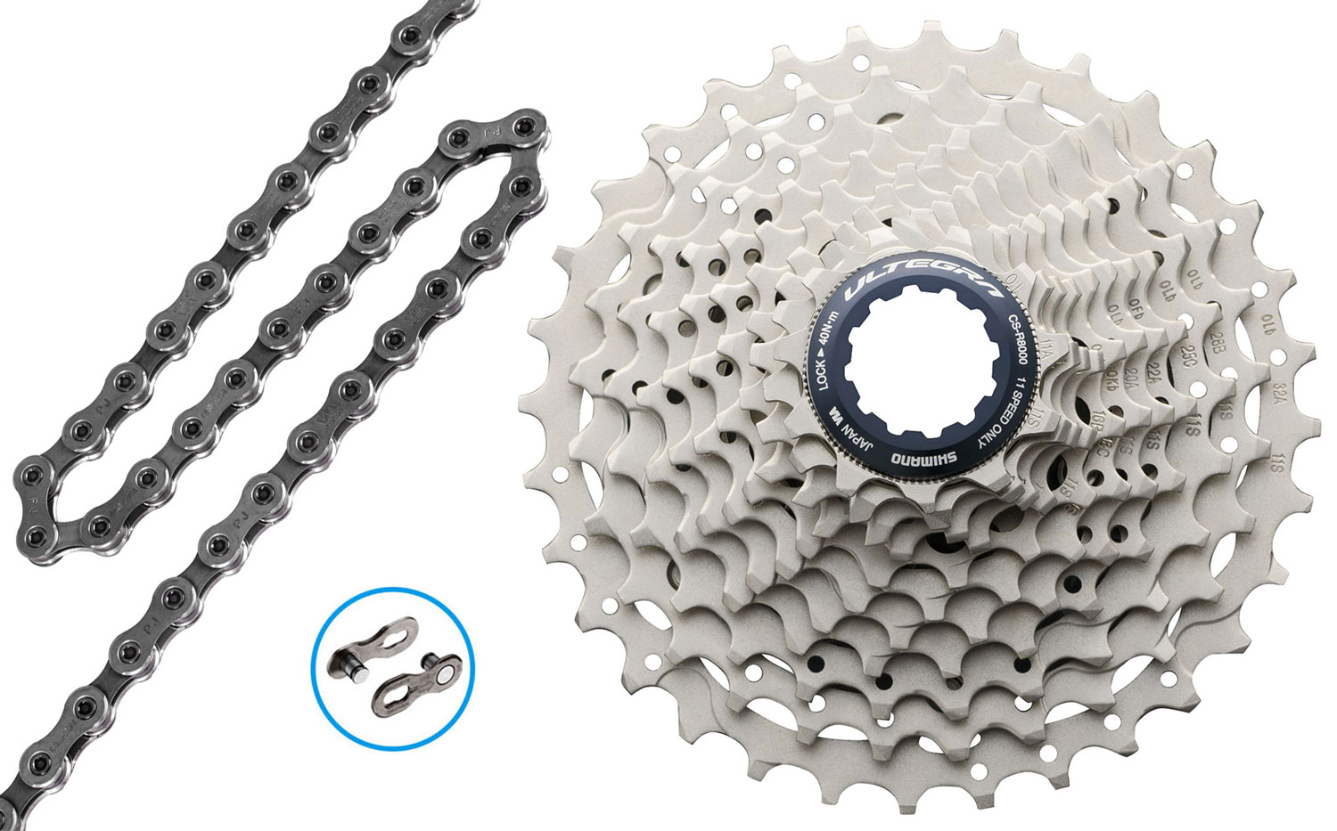 Shimano ULTEGRA CN-HG701+CS-R8000 11-speed Wear and Tear Set 11-32